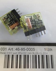 Relay IDEC Black 2Pol DC 24V RJ2S-CL-D24